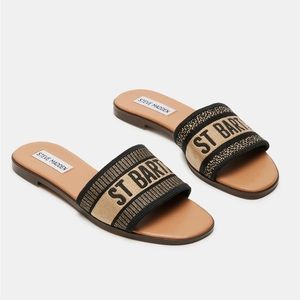 Steve Madden Knox Black Multi St.Barth Sandals - BRAND NEW